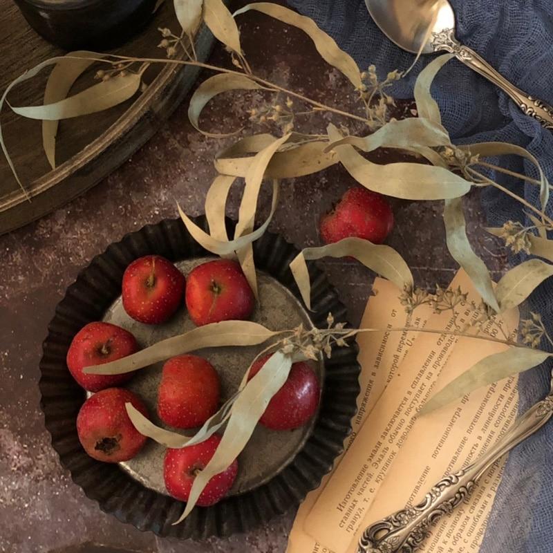 Retro Rustic Floral Metal Tray