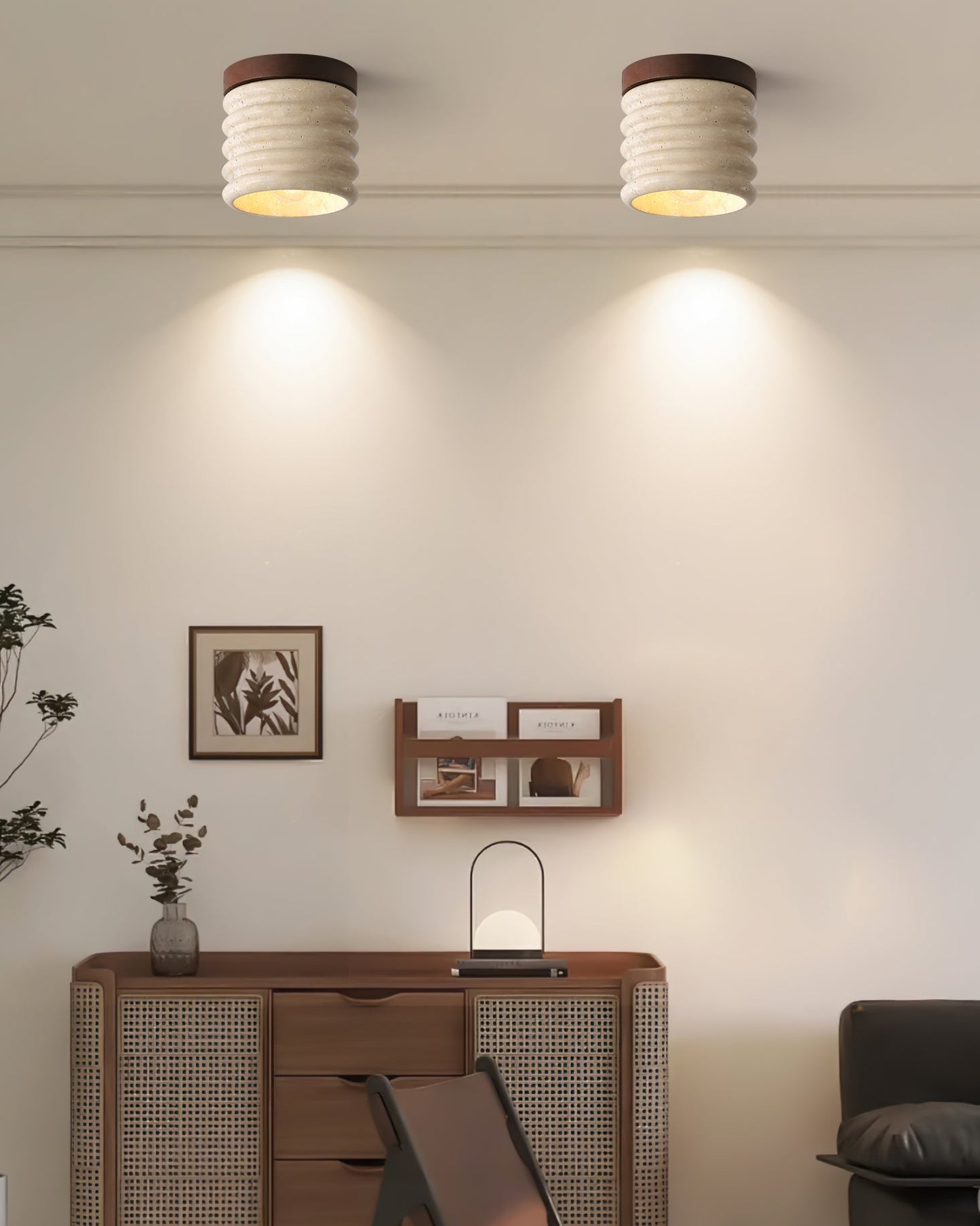 Vaarnii Travertine Ceiling Lamp