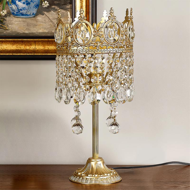 Vintage Crystal Table Lamp