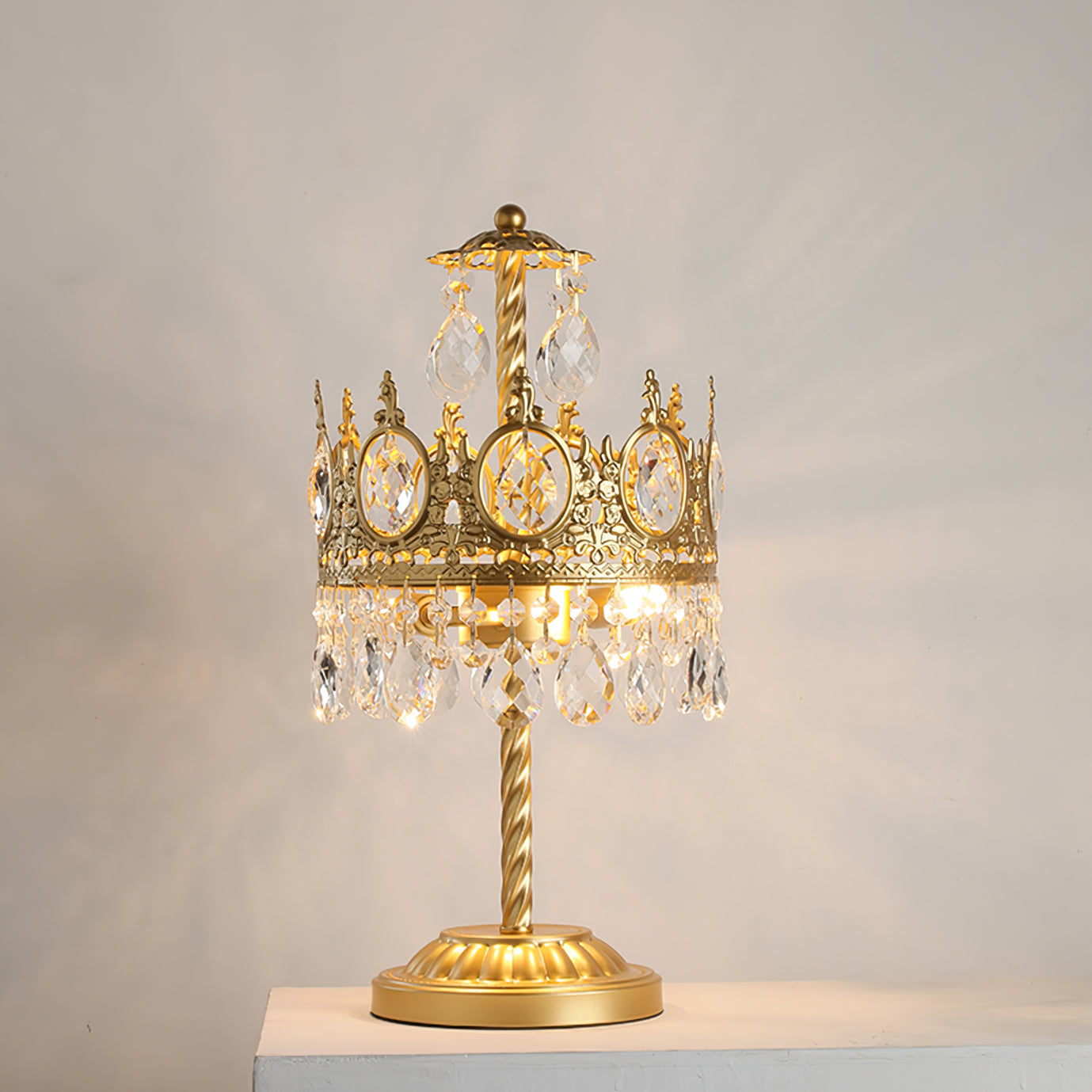 Vintage Crystal Table Lamp