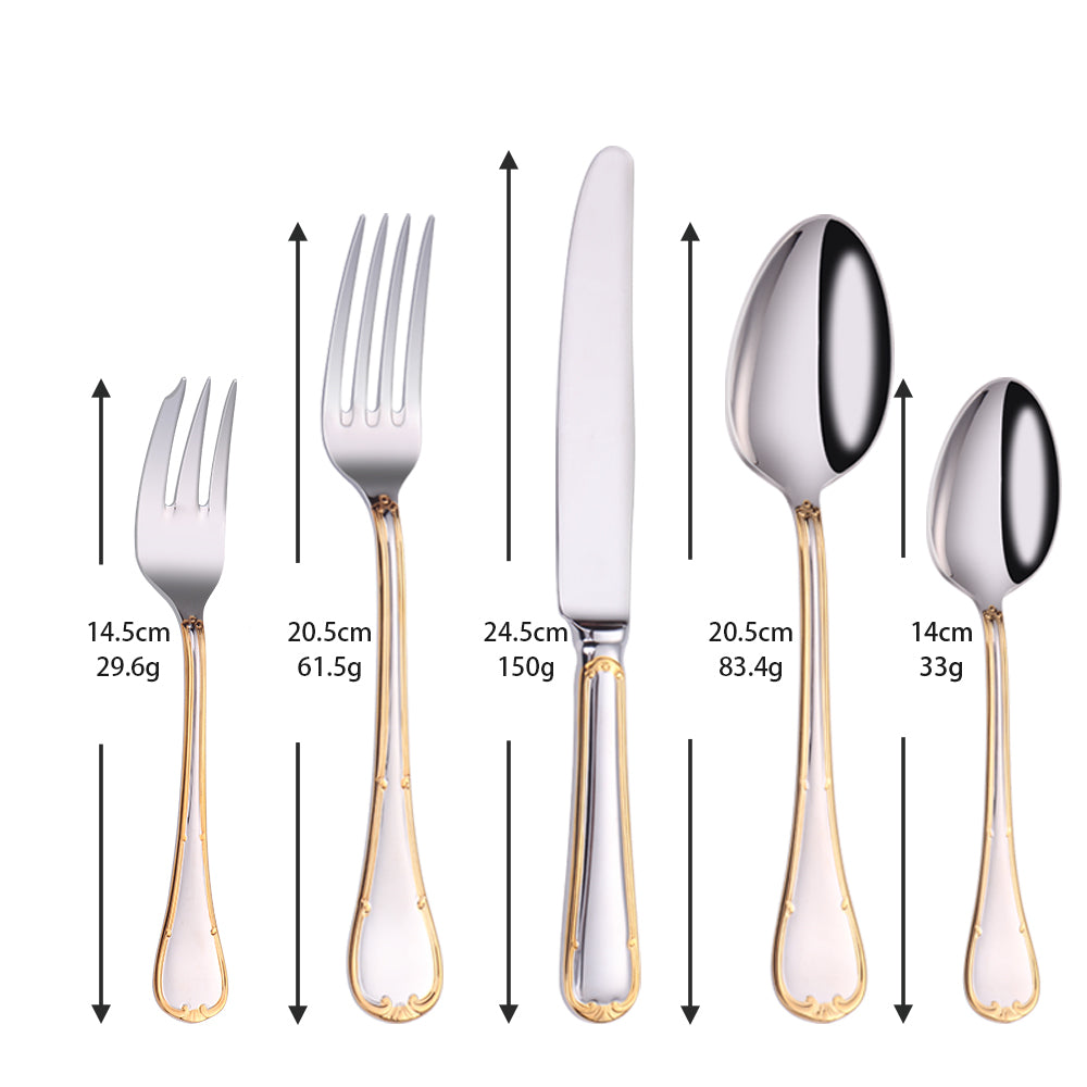 Selena Gold Edge Luxury Cutlery Set