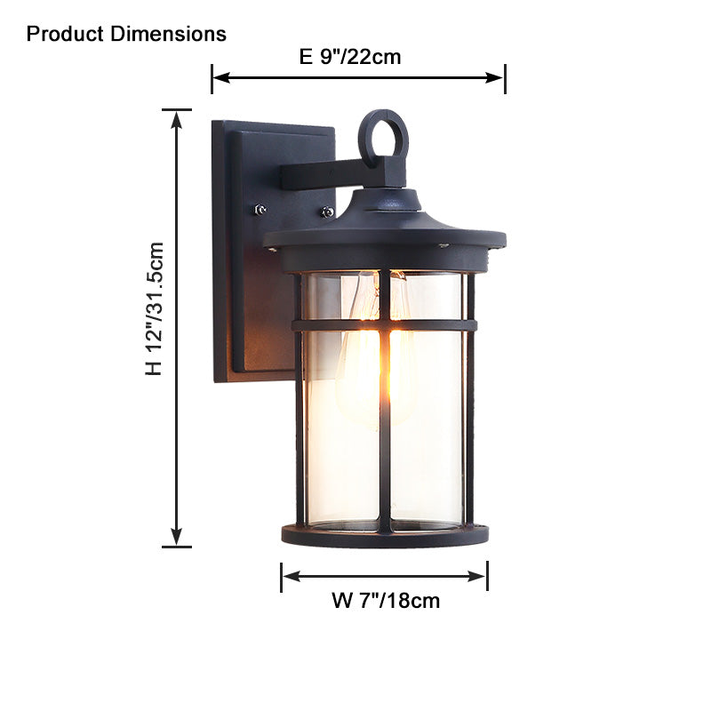 WOMO Cylinder Outdoor Wall Lantern-WM9155