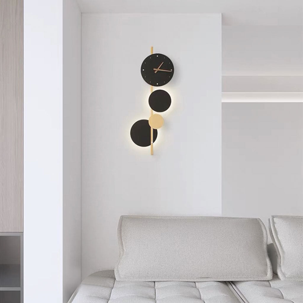 Wall Clock Modern Art Deco Light