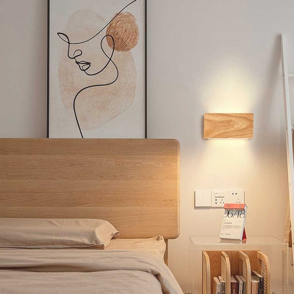 Wall Lamp Modern Wooden LED Light