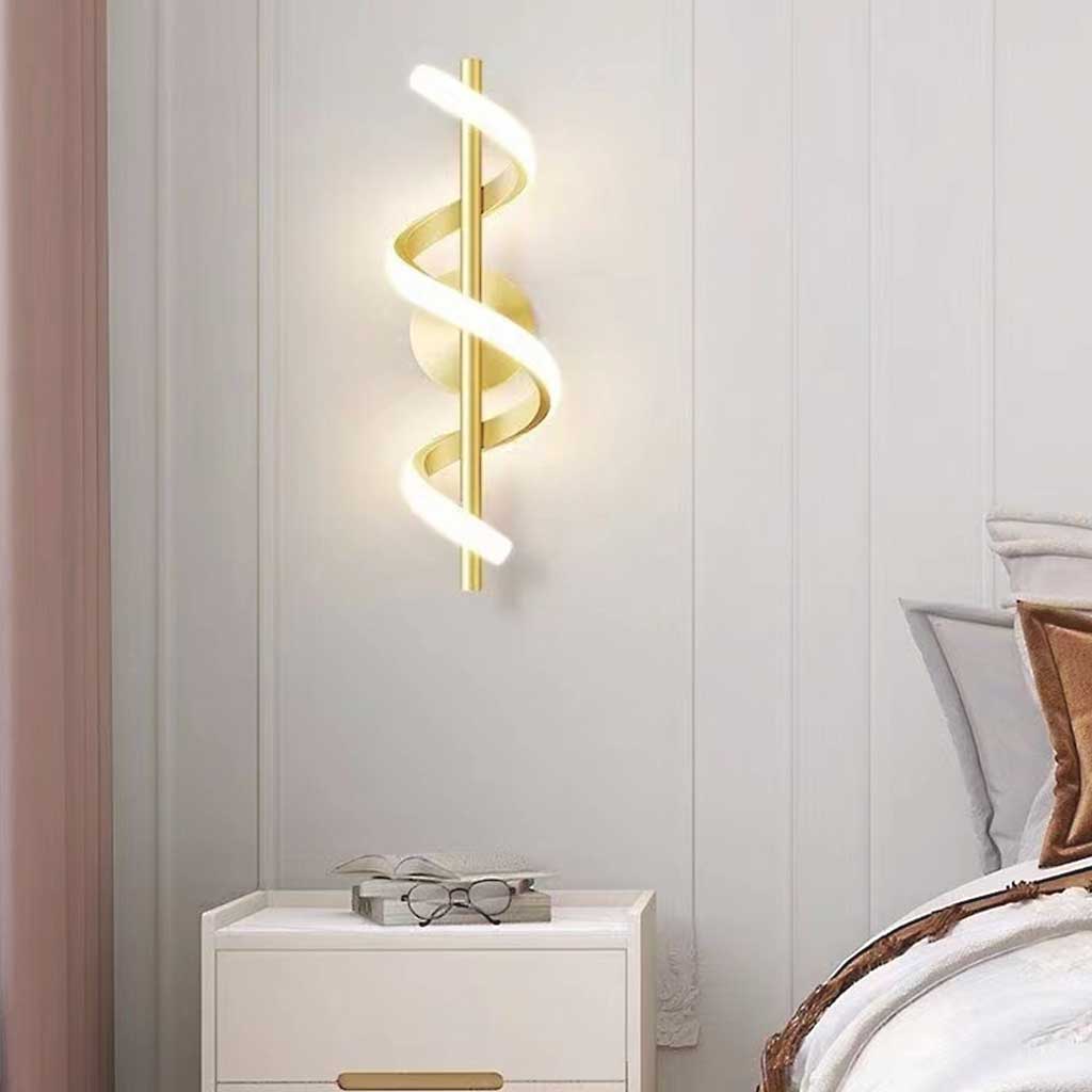 Wall Lamp Lighting Unique Wavy Linear, Aluminum