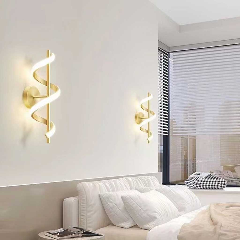 Wall Lamp Lighting Unique Wavy Linear, Aluminum