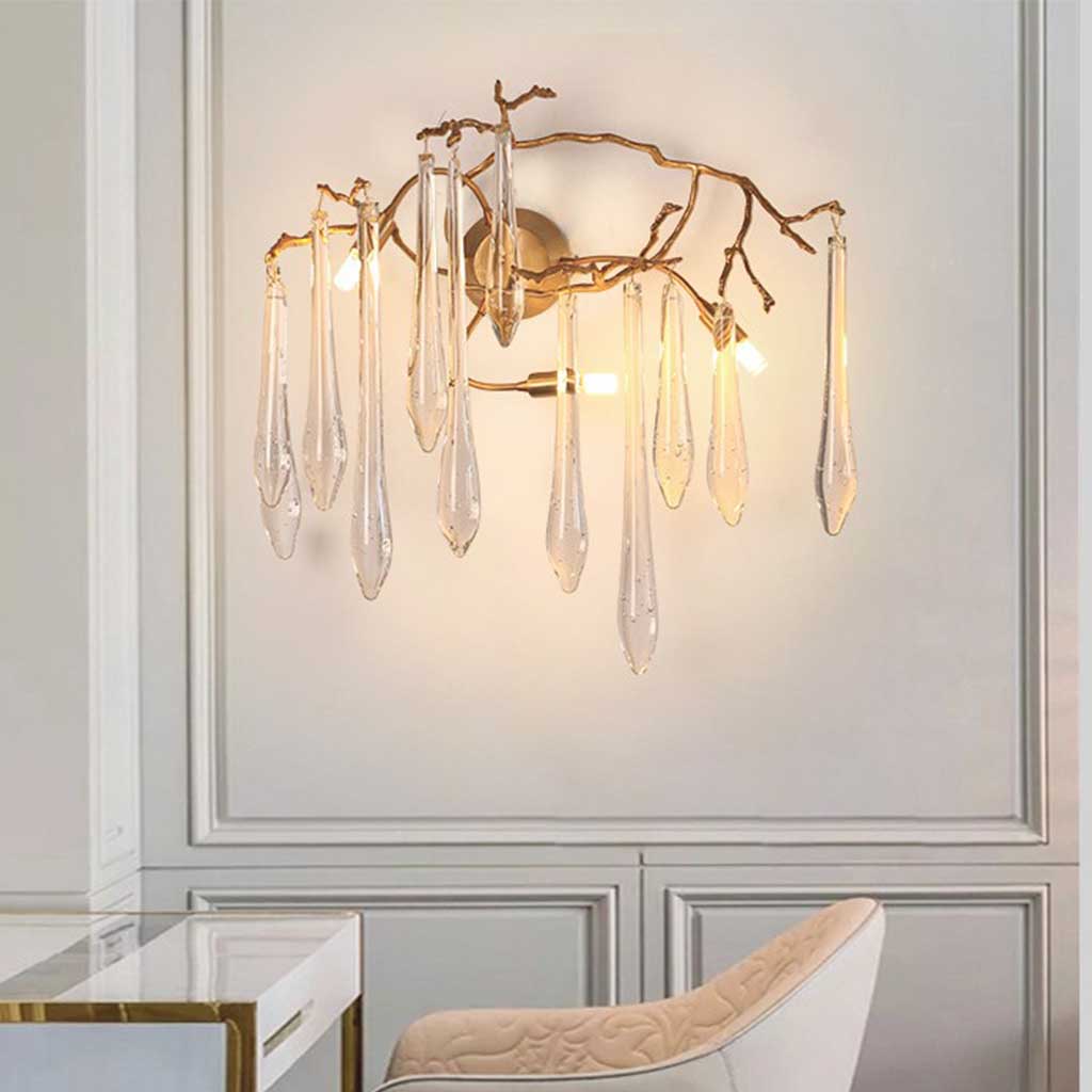 Wall Light Luxury Crystal Branch