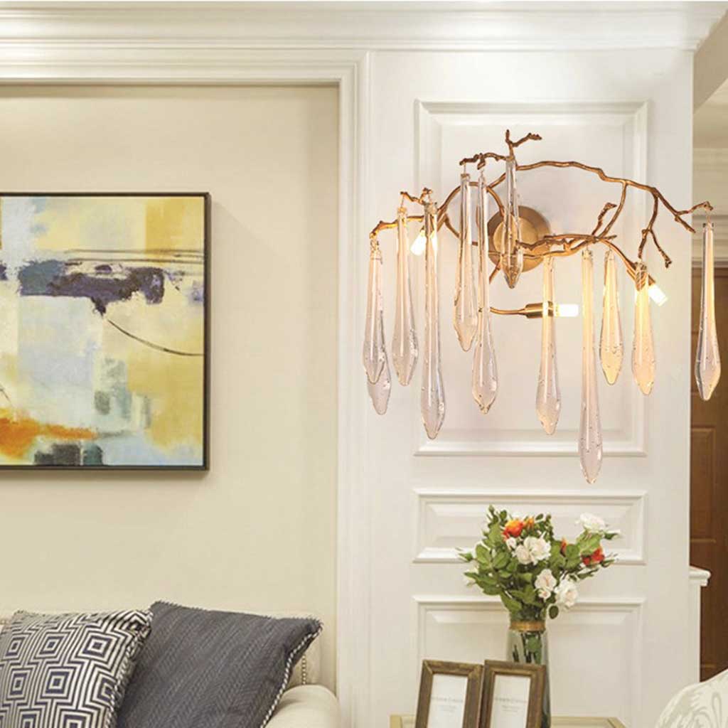 Wall Light Luxury Crystal Branch