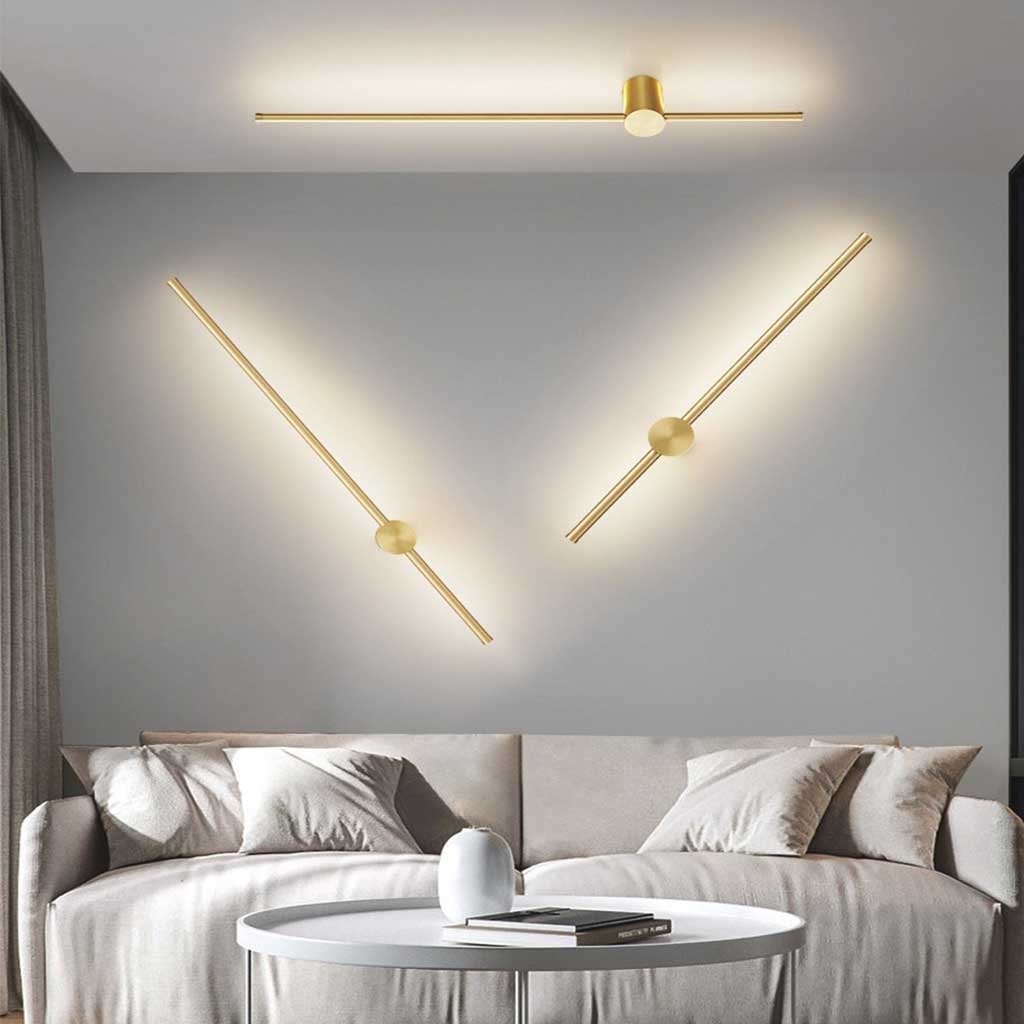Wall Light Linear Gold Accent
