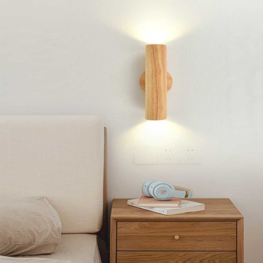 Wall Mounted Lamp Wood Spotlight