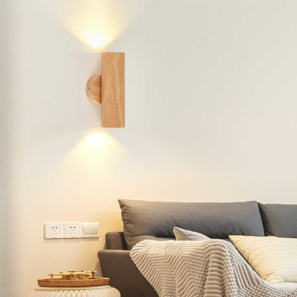 Wall Mounted Lamp Wood Spotlight