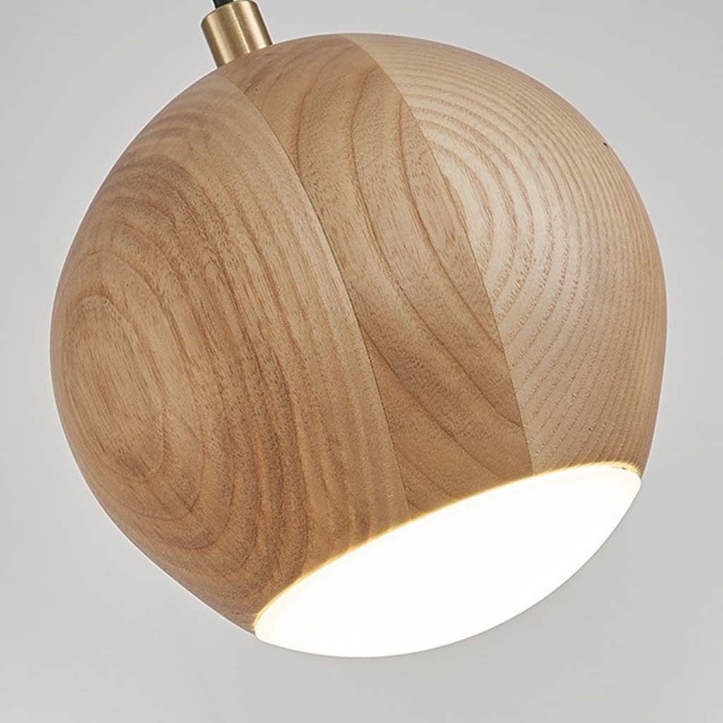 Wall Sconce Light Wooden Globe