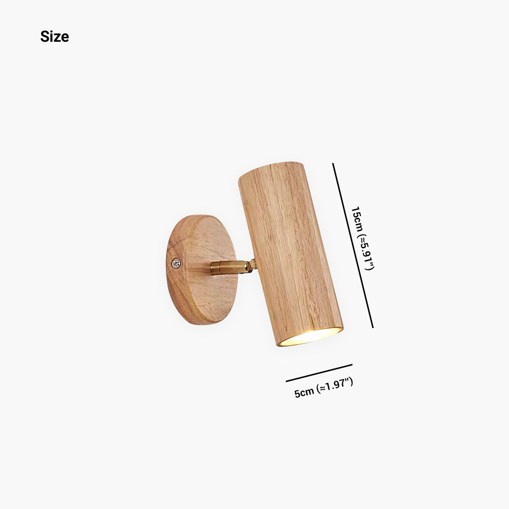 Ceiling / Wall Track Lighting Spotlight Nordic Simple LED, Wood