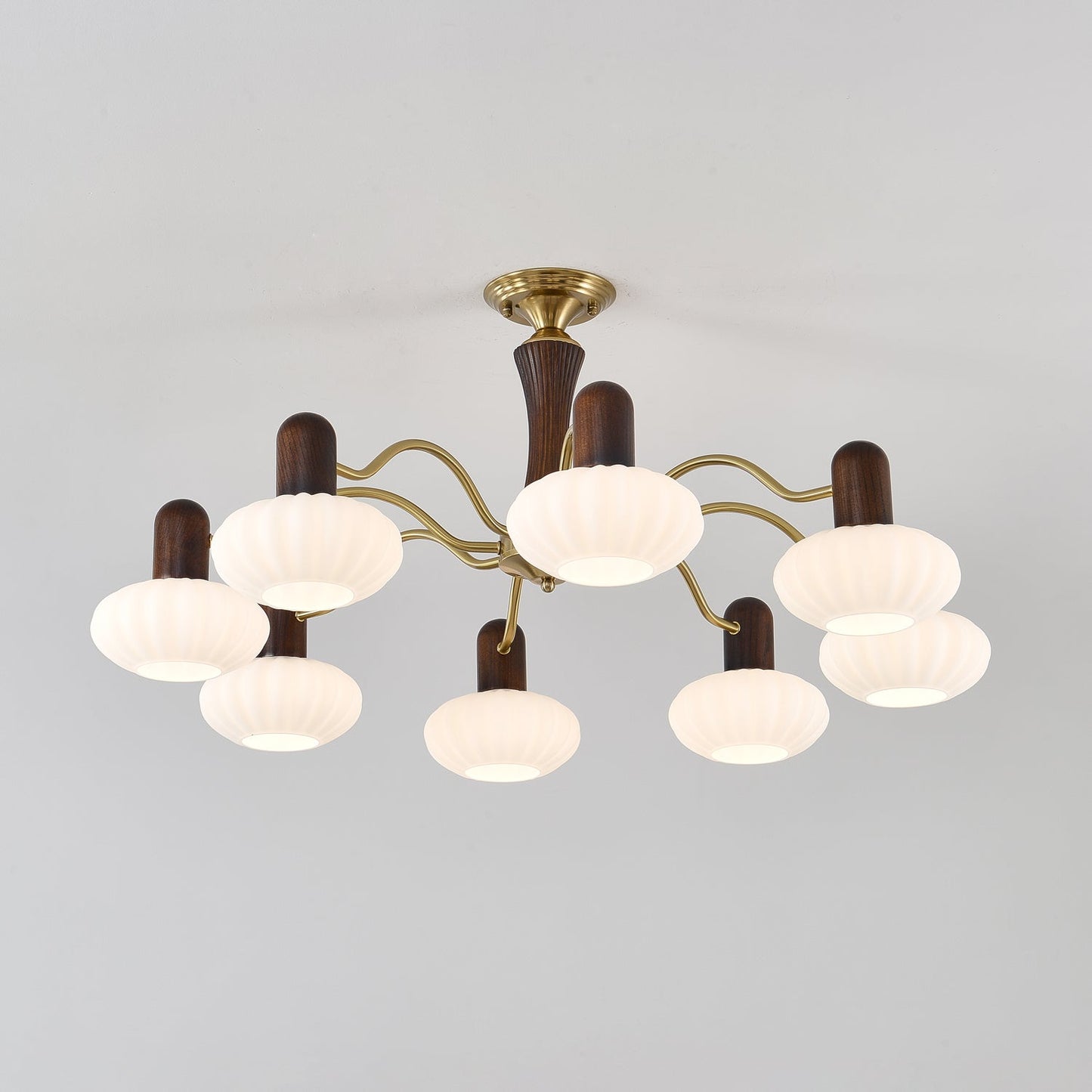 Walnut Color Embrace Chandelier