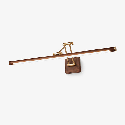 Walnut Color Linear Wall Light