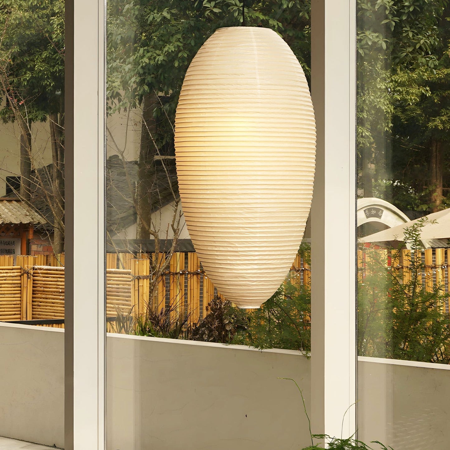 Washi Paper Chestnut Pendant Light