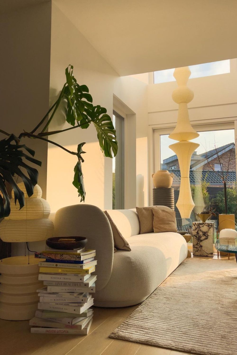 Washi Paper E Pendant Light