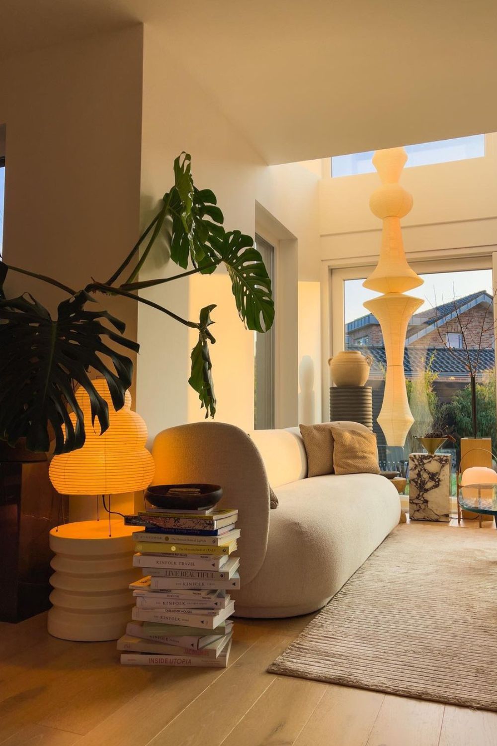 Washi Paper E Pendant Light