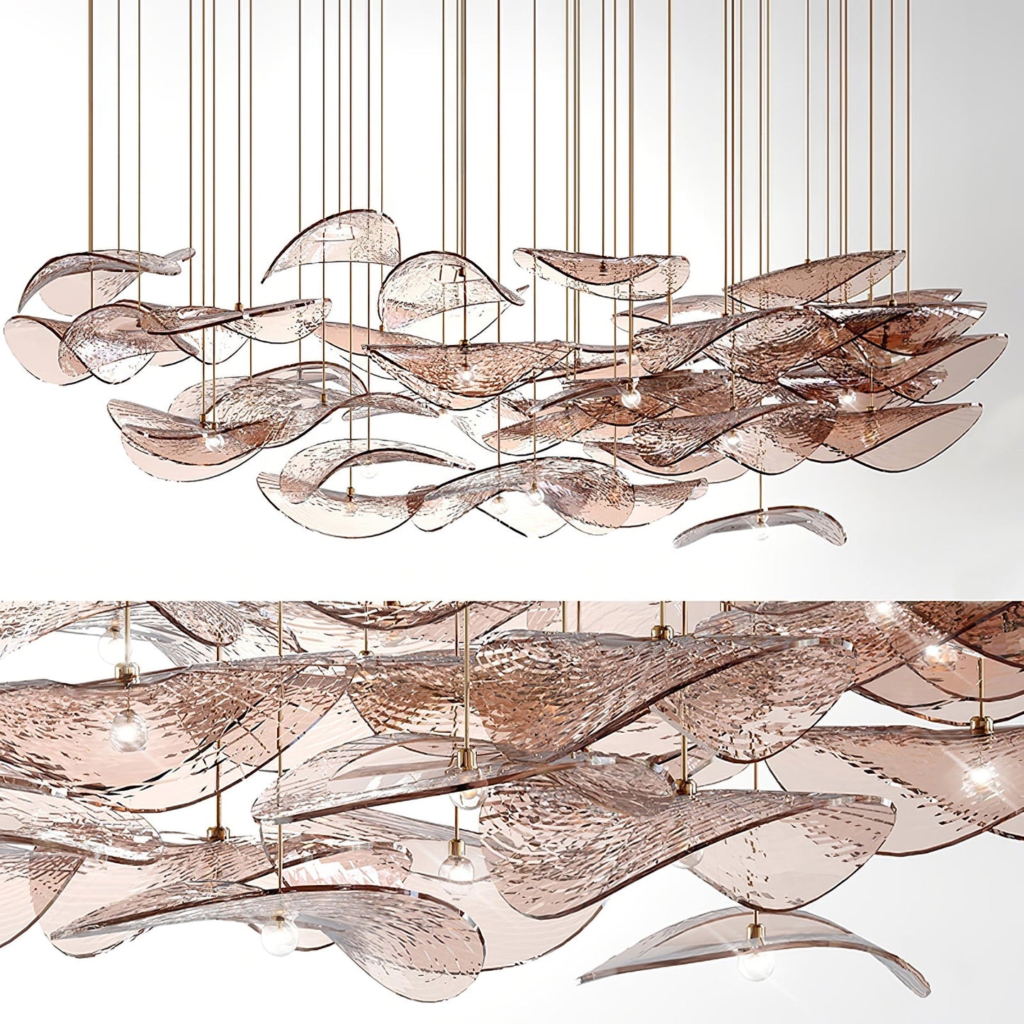 Wave Floating Leaf Pendant Light