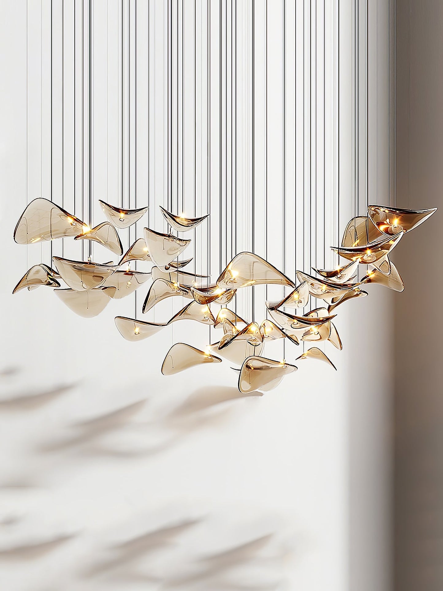 Wave Floating Leaf Pendant Light