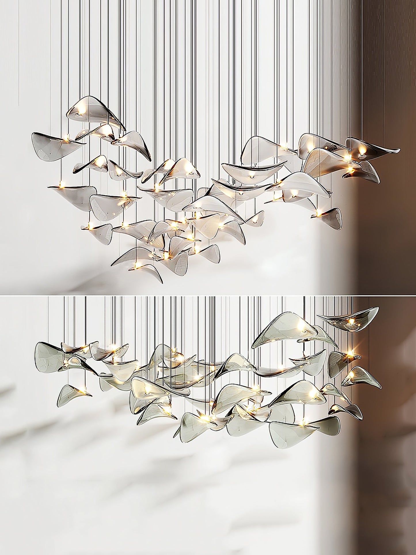 Wave Floating Leaf Pendant Light