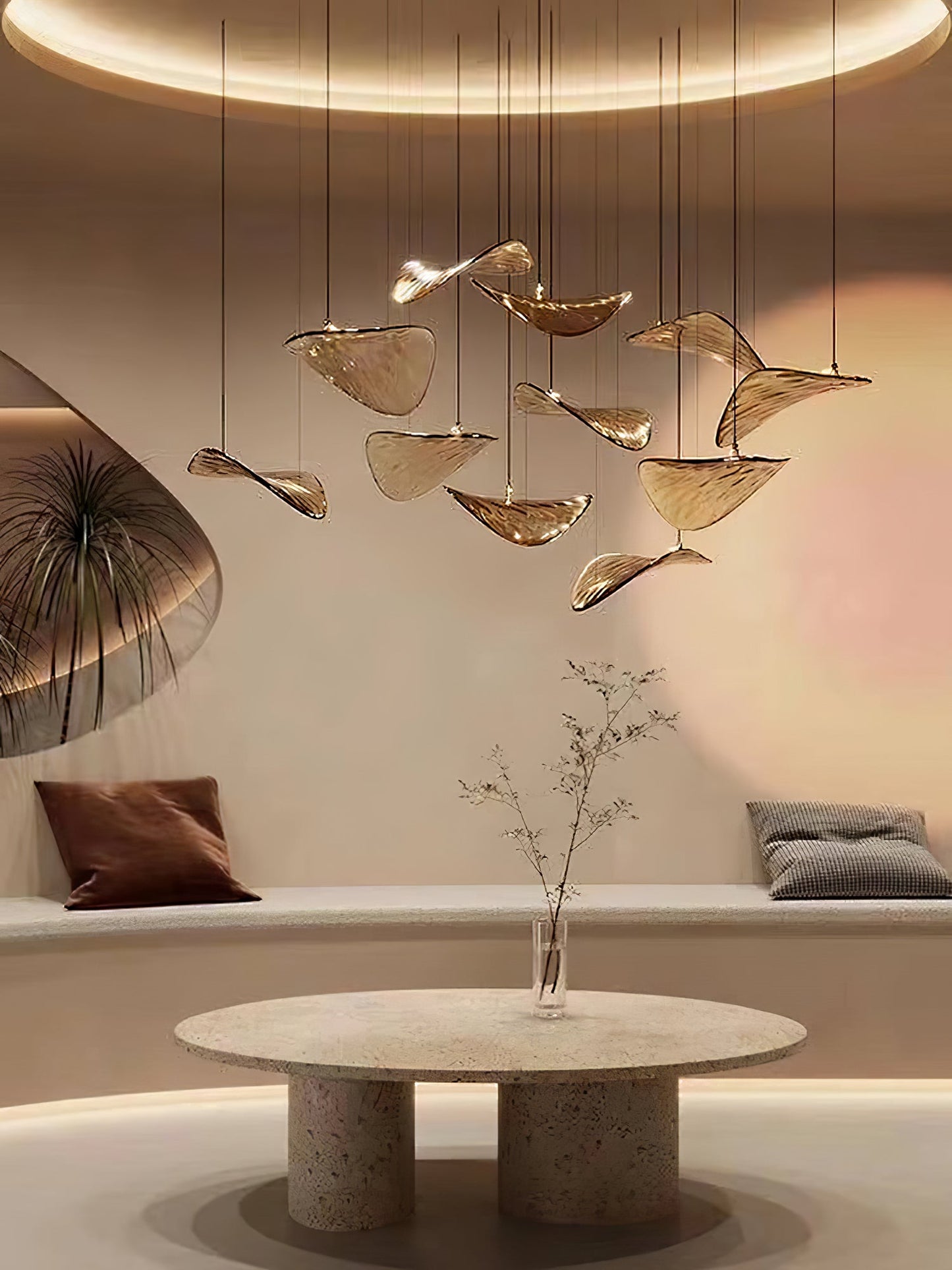 Wave Floating Leaf Pendant Light