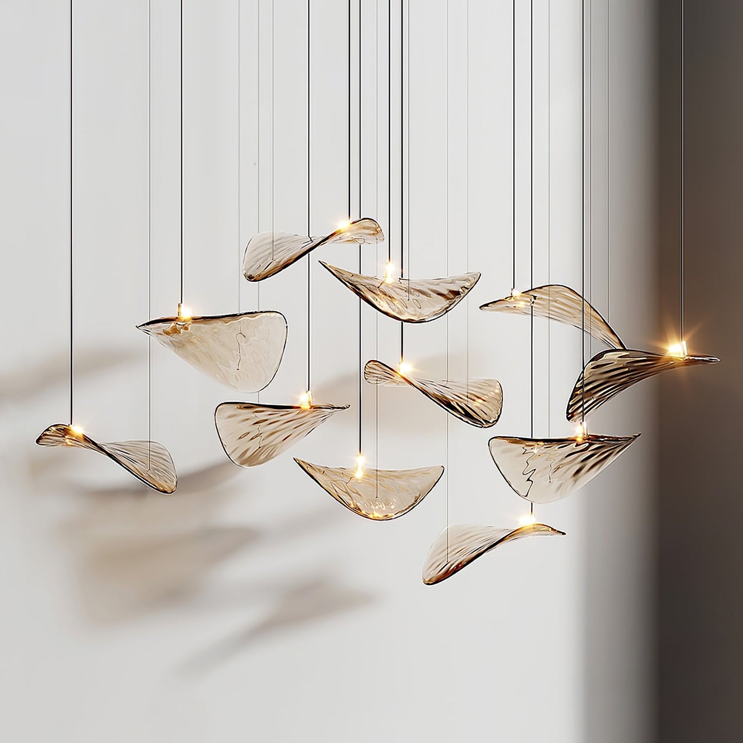 Wave Floating Leaf Pendant Light