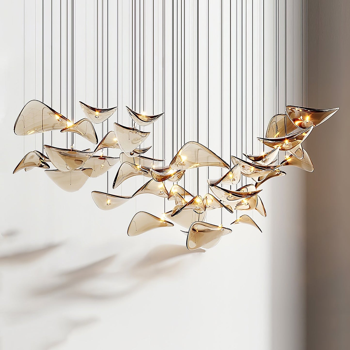Wave Floating Leaf Pendant Light