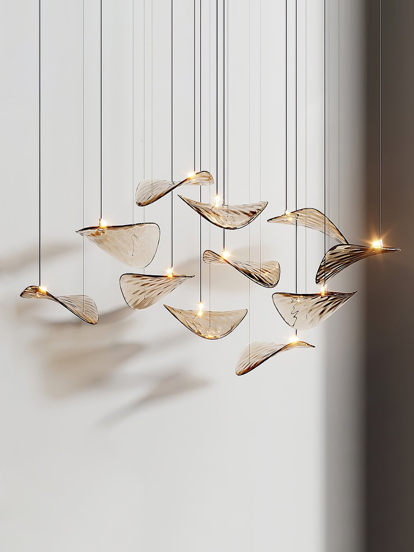 Wave Floating Leaf Pendant Light