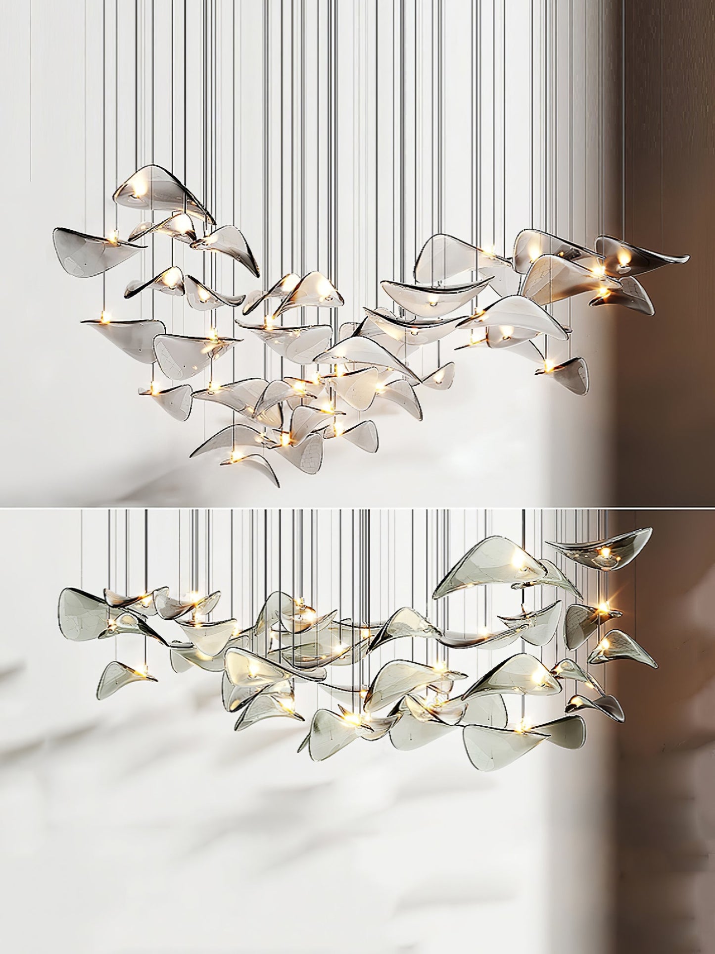 Wave Floating Leaf Pendant Light