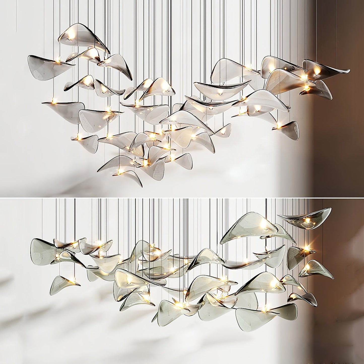 Wave Floating Leaf Pendant Light