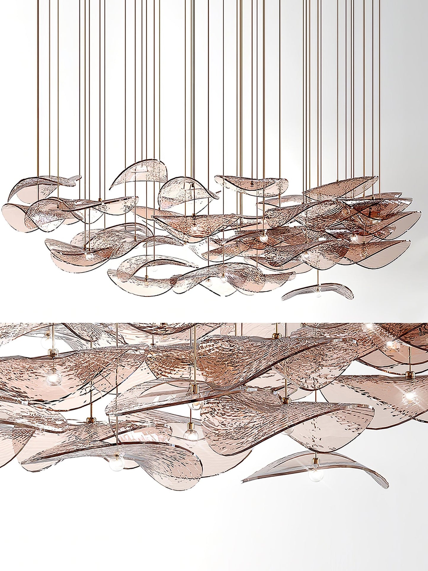 Wave Floating Leaf Pendant Light