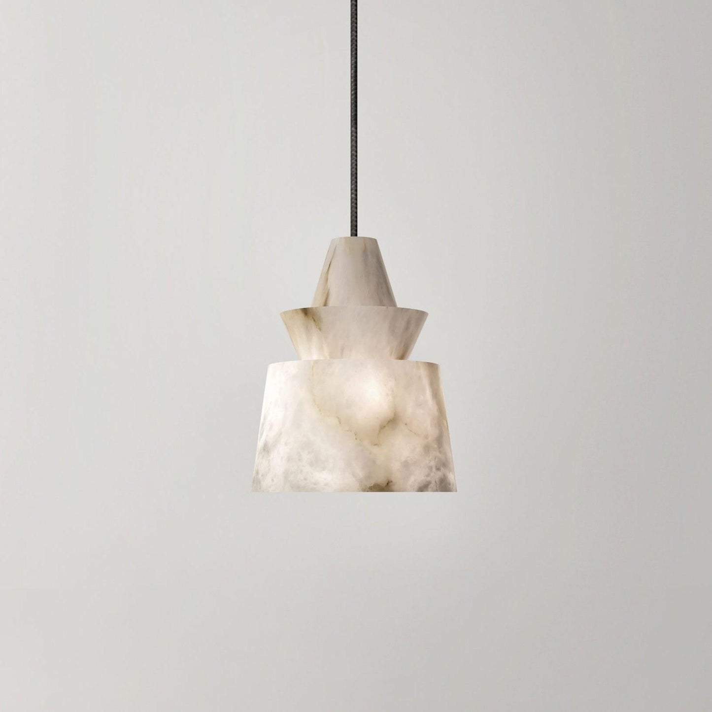 White Alabaster Pendant Light Fixture