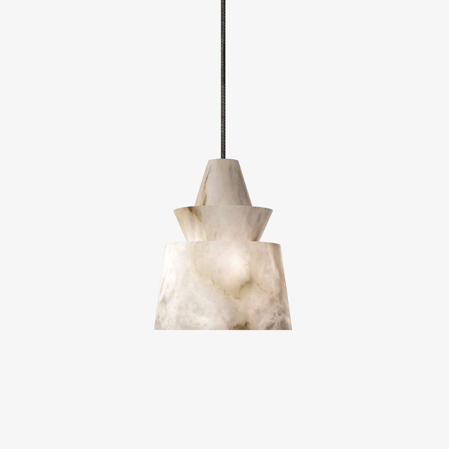 White Alabaster Pendant Light Fixture