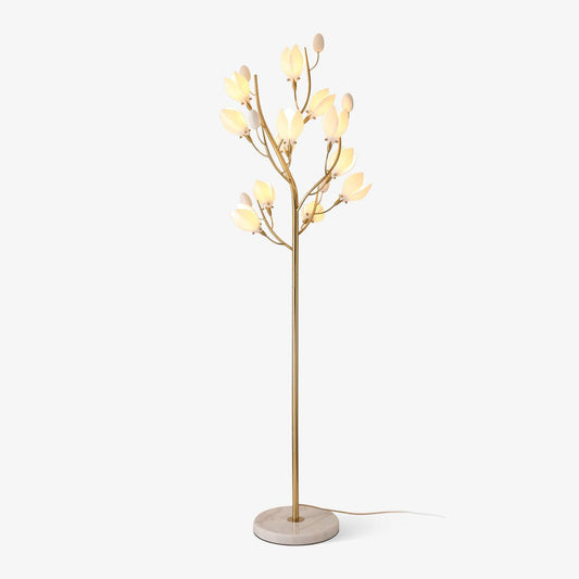 Porcelain Magnolia Elegant Floor Lamp