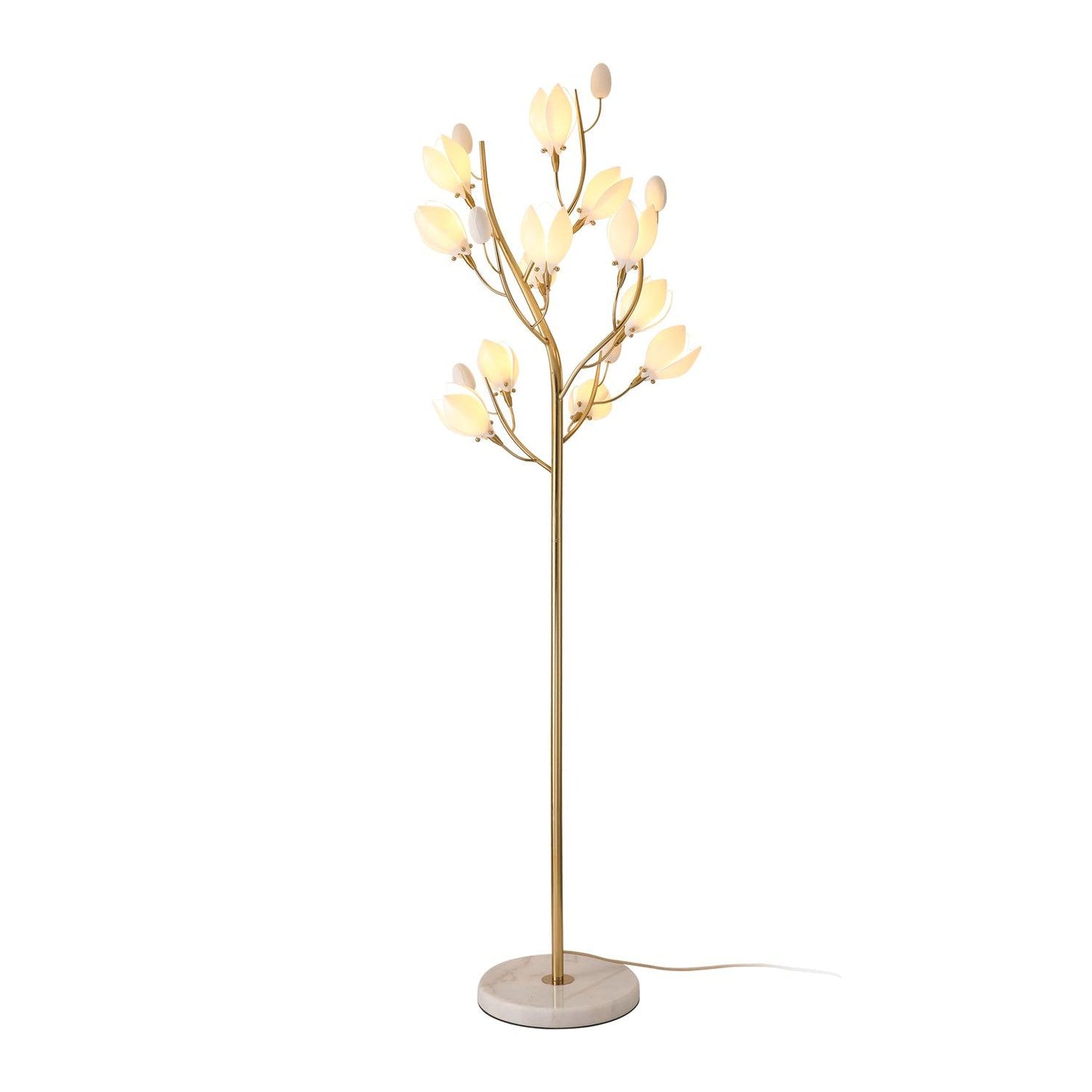 Porcelain Magnolia Elegant Floor Lamp