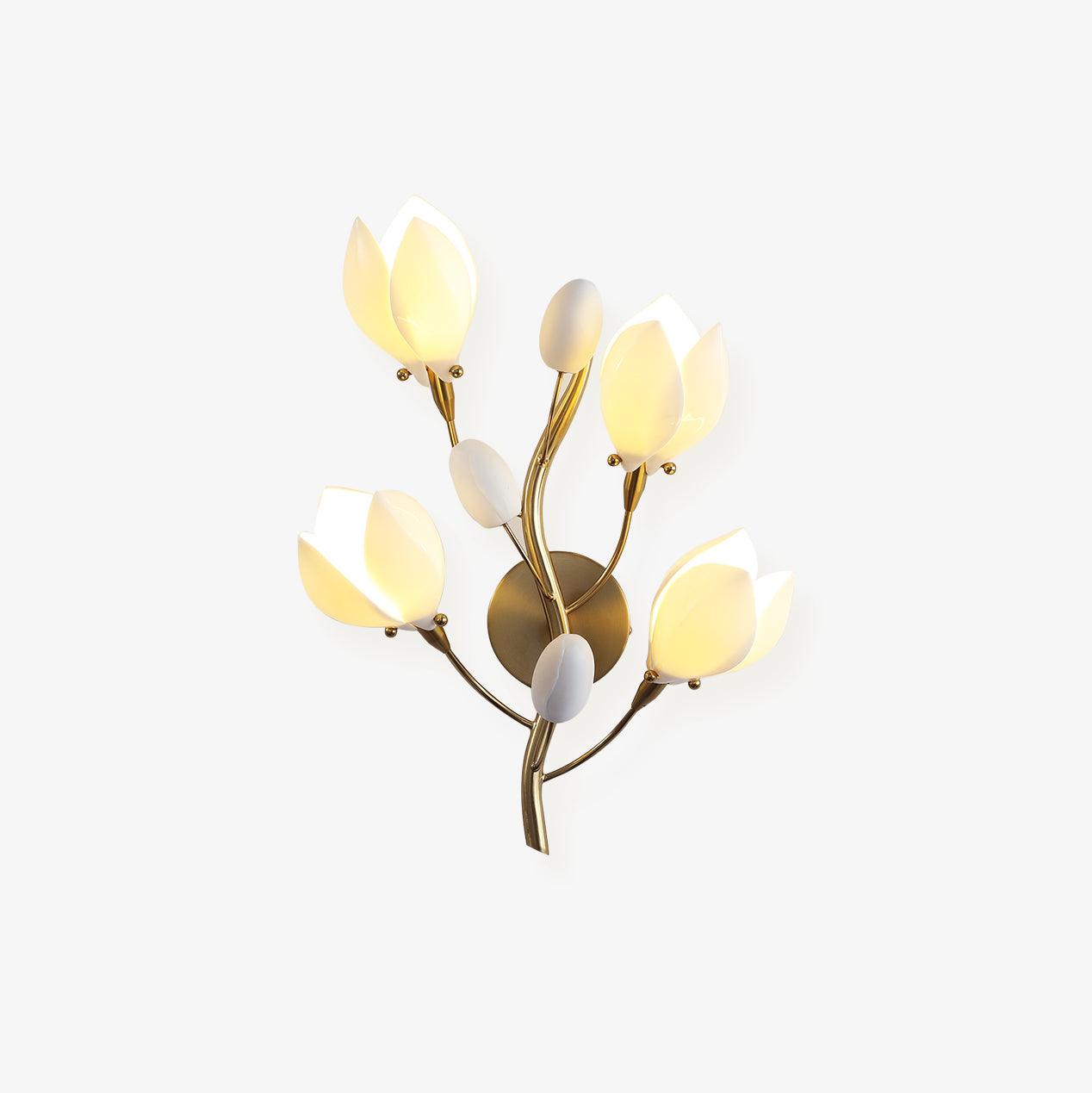 Porcelain Magnolia Decorative Wall Lamp