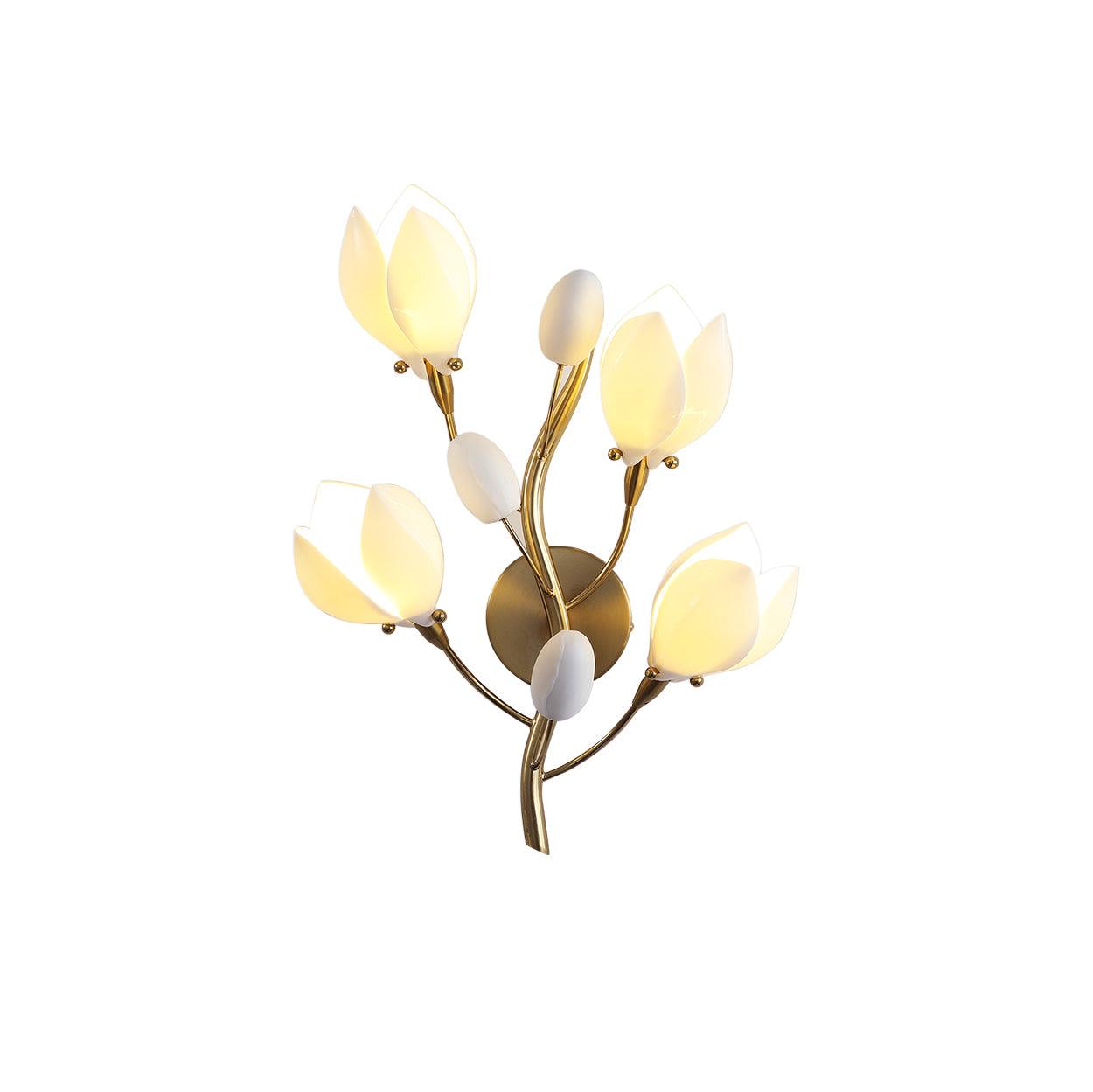 Porcelain Magnolia Decorative Wall Lamp
