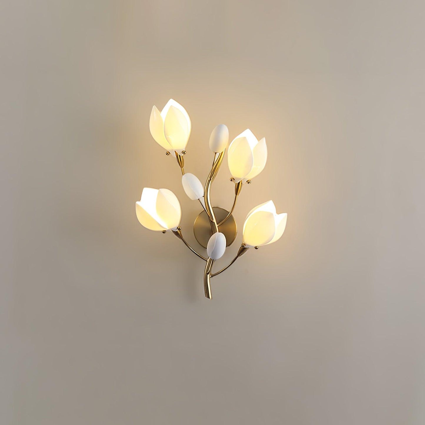 Porcelain Magnolia Decorative Wall Lamp