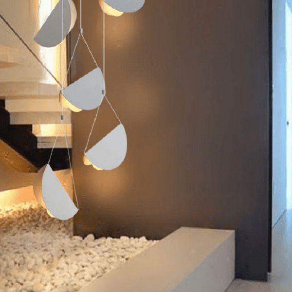 Glider - White glider pendant light chandelier