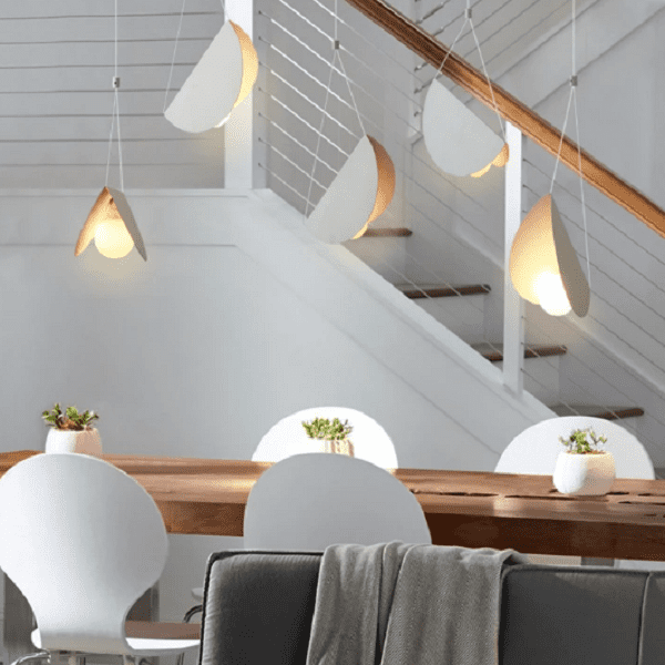 Glider - White glider pendant light chandelier