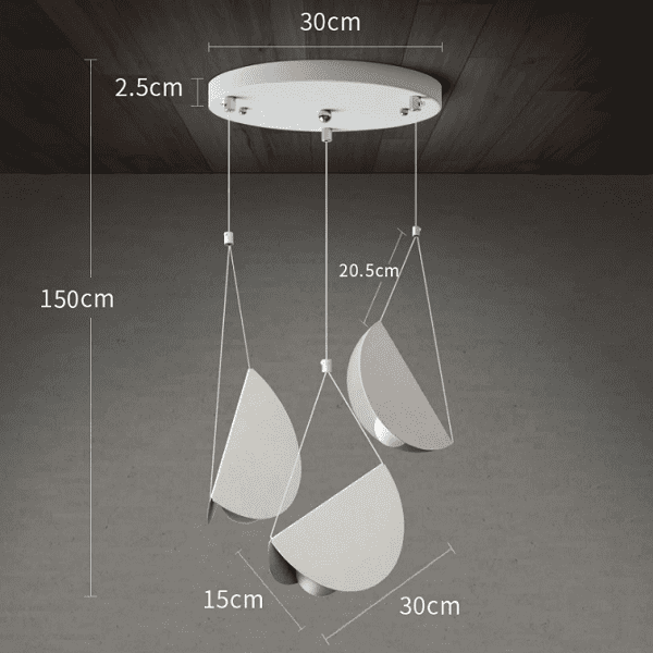 Glider - White glider pendant light chandelier