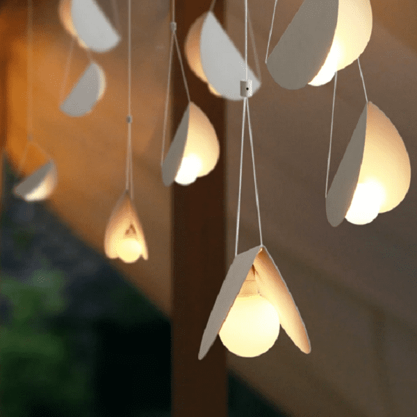 Glider - White glider pendant light chandelier