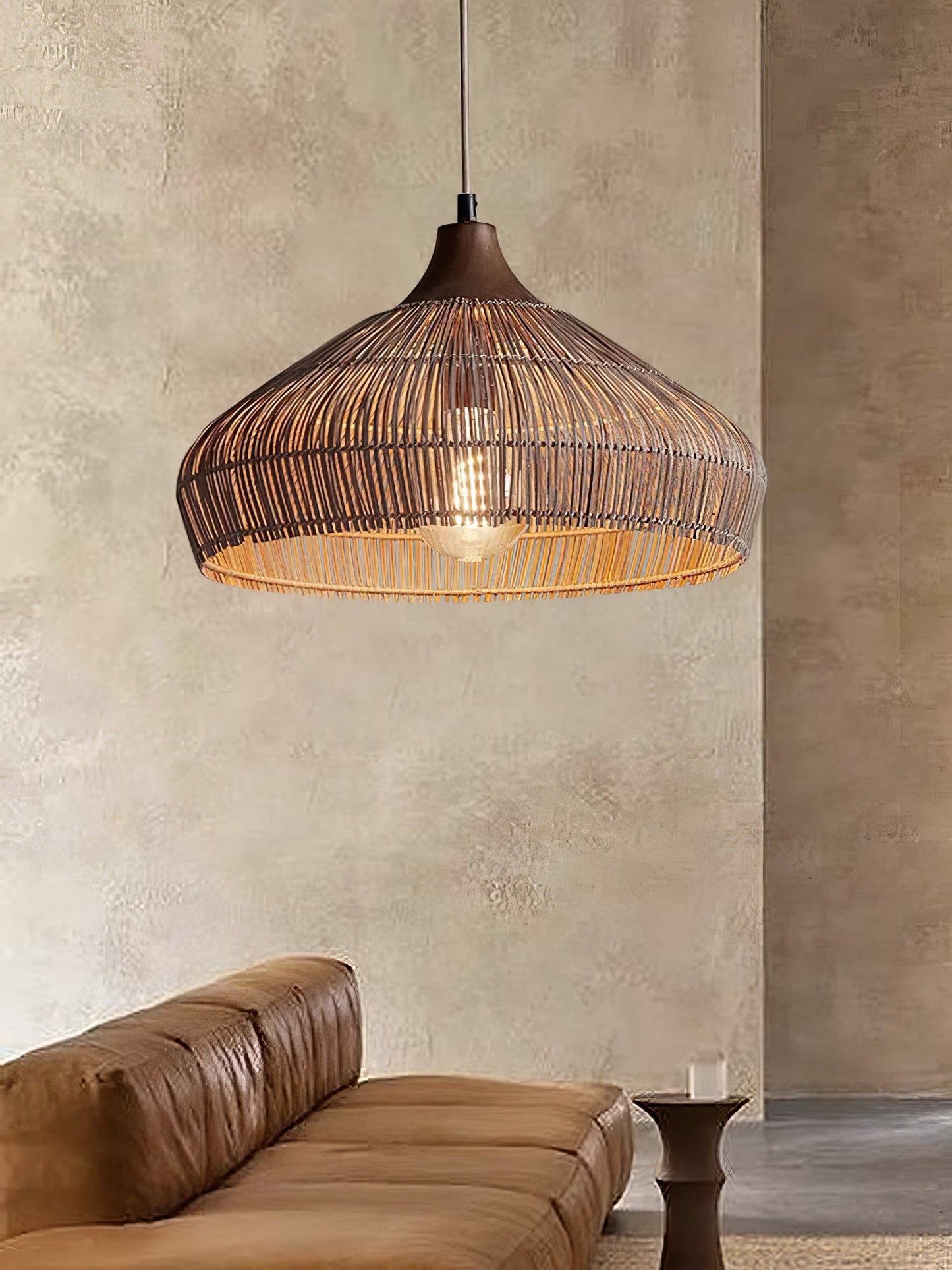 Wicker Rattan Pendant Light Fixture
