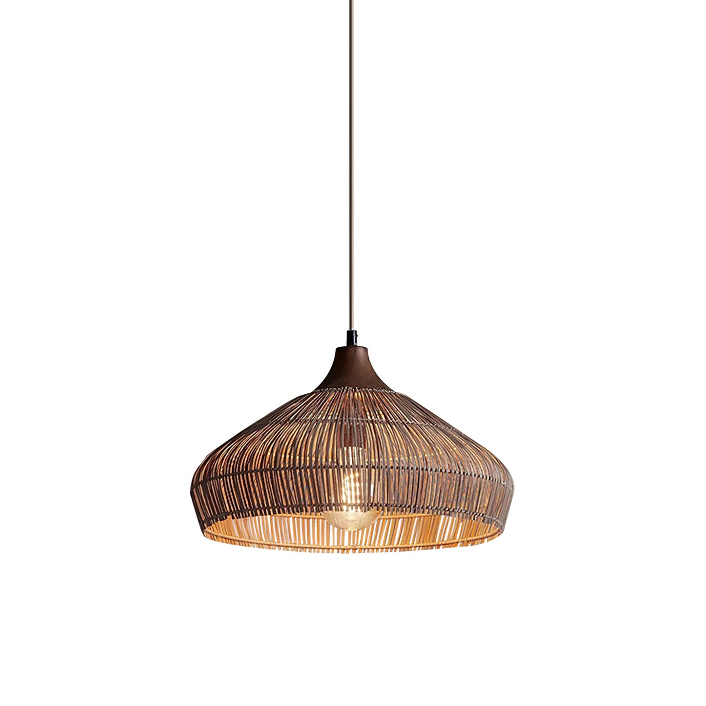 Wicker Rattan Pendant Light Fixture
