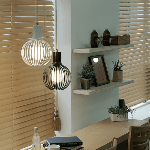 Bee - Wide Wood Birdcage Pendant Light Shade