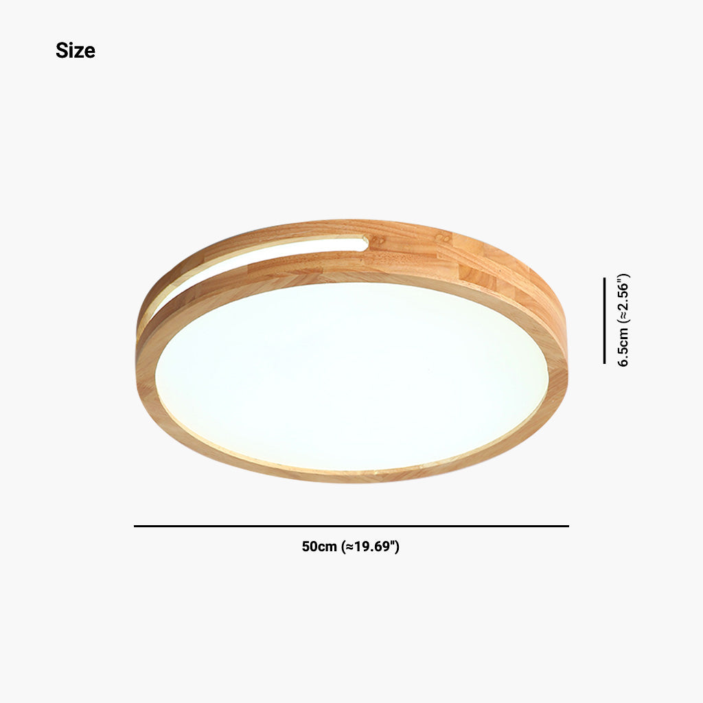 Ceiling Light Flush Mount Modern Round / Square, Wood