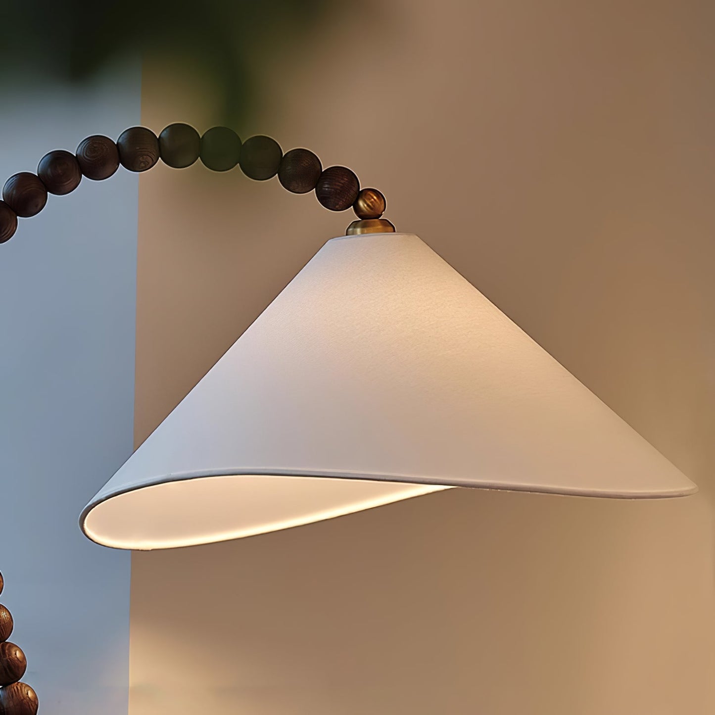 Wooden Bead Floor Lamp Decor