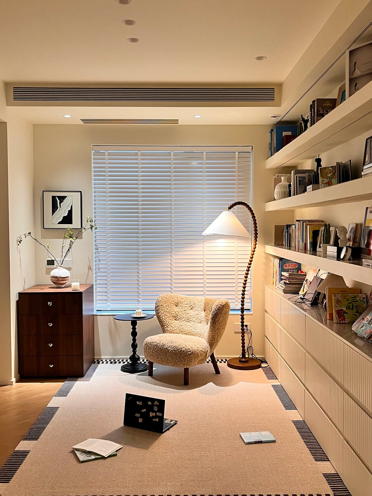 Wooden Bead Floor Lamp Decor