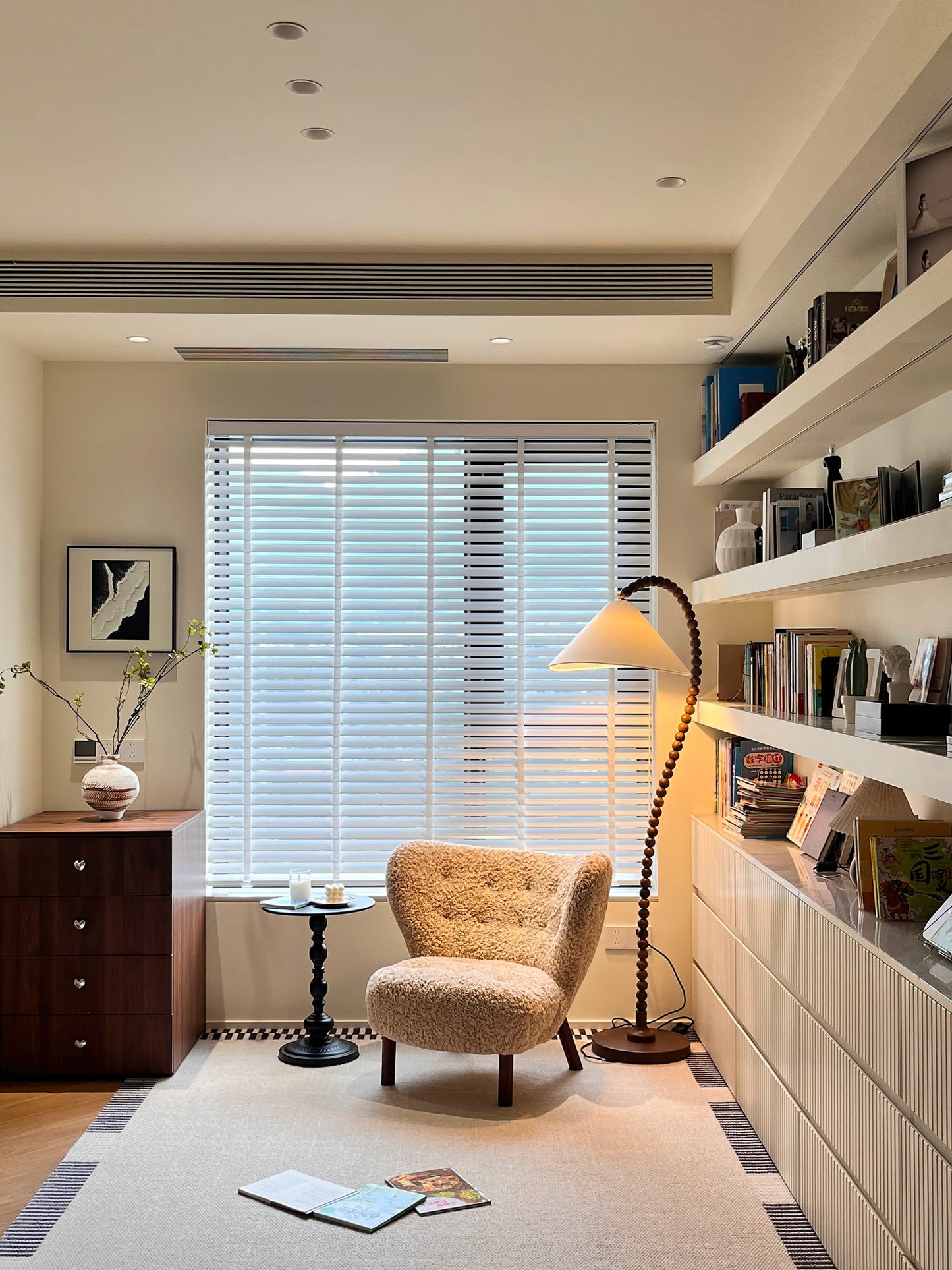 Wooden Bead Floor Lamp Decor